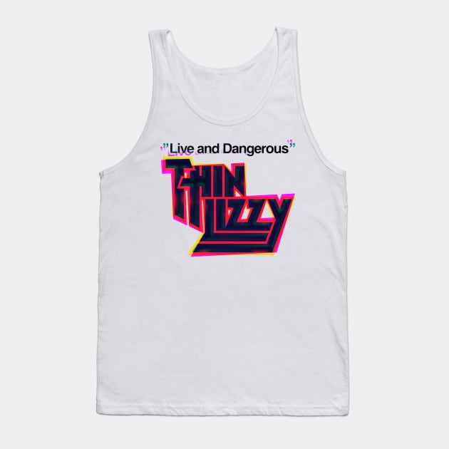 Thin Lizzy offset graphic Tank Top by HAPPY TRIP PRESS
